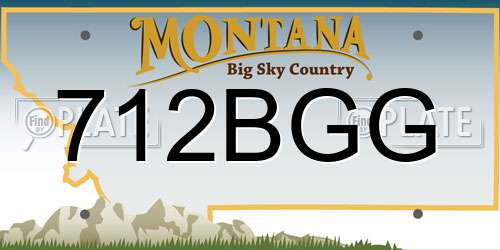 712BGG Montana License Plate