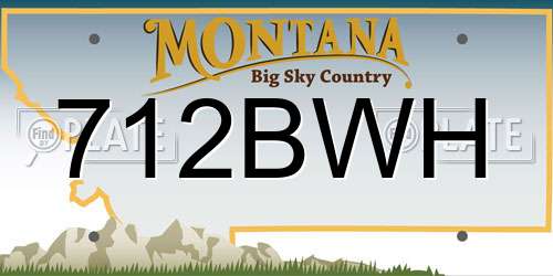 712BWH Montana License Plate