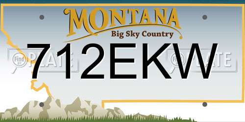 712EKW Montana License Plate