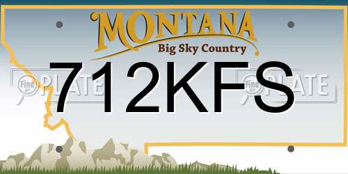712KFS Montana License Plate