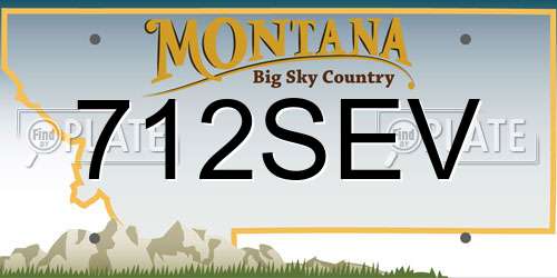 712SEV Montana License Plate