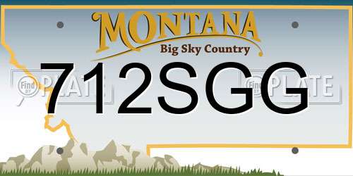 712SGG Montana License Plate