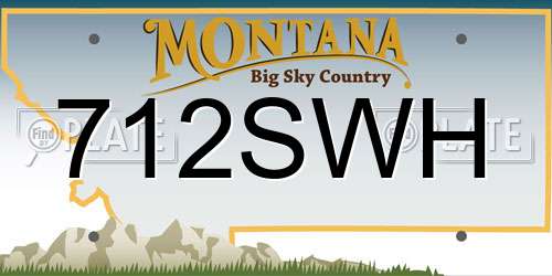 712SWH Montana License Plate