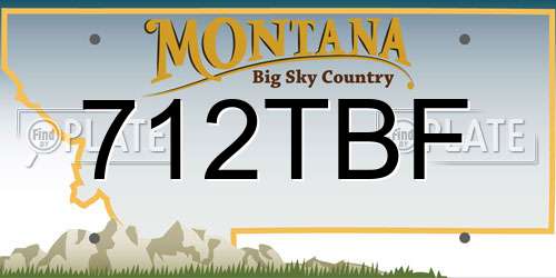 712TBF Montana License Plate