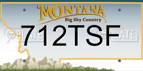 712TSF Montana License Plate