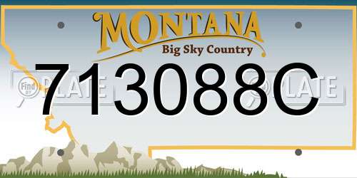 713088C Montana License Plate