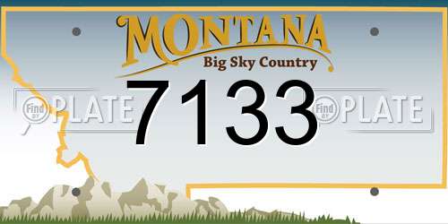 7133 Montana License Plate