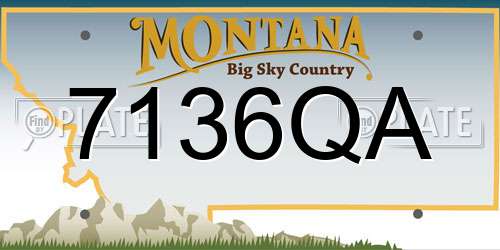 7136QA Montana License Plate
