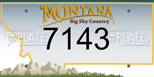 7143 Montana License Plate