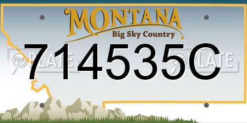 714535C Montana License Plate