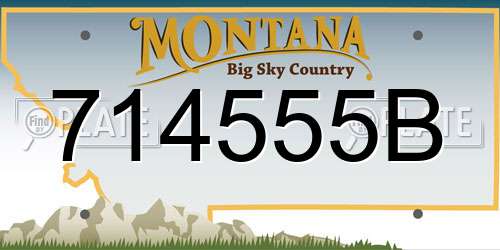 714555B Montana License Plate
