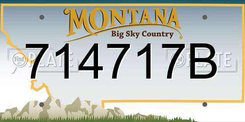 714717B Montana License Plate