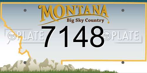 7148 Montana License Plate