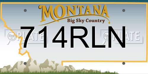 714RLN Montana License Plate