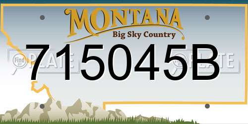 715045B Montana License Plate