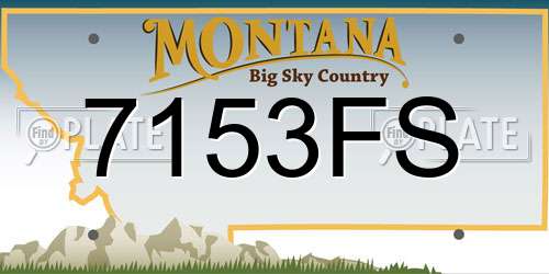 7153FS Montana License Plate