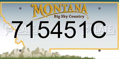 715451C Montana License Plate