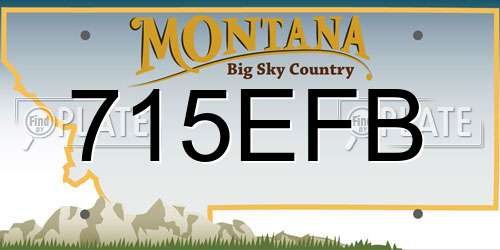 715EFB Montana License Plate