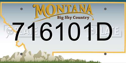 716101D Montana License Plate