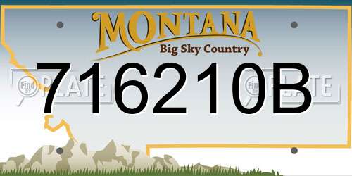 716210B Montana License Plate