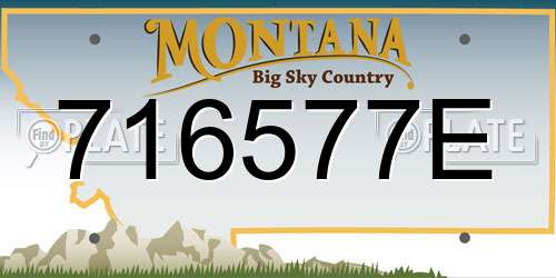 716577E Montana License Plate