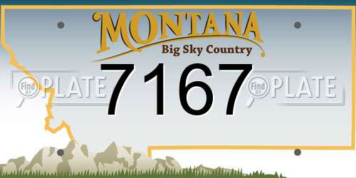 7167 Montana License Plate