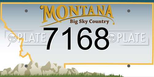 7168 Montana License Plate