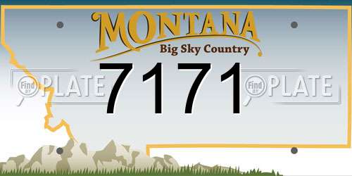 7171 Montana License Plate