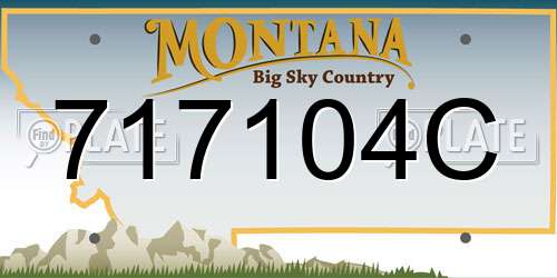 717104C Montana License Plate