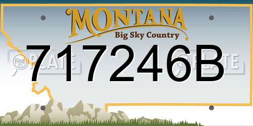 717246B Montana License Plate