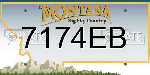 7174EB Montana License Plate
