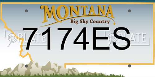 7174ES Montana License Plate