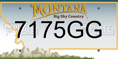 7175GG Montana License Plate