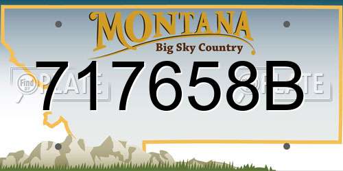 717658B Montana License Plate