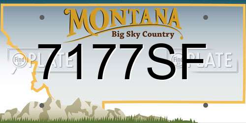 7177SF Montana License Plate