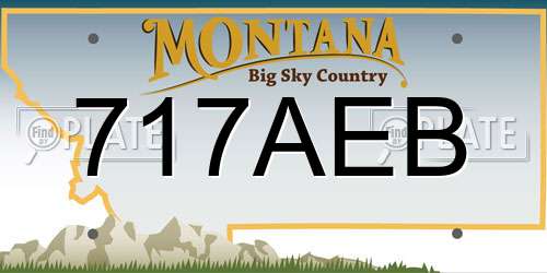 717AEB Montana License Plate