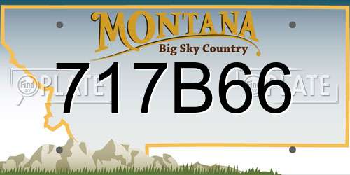 717B66 Montana License Plate