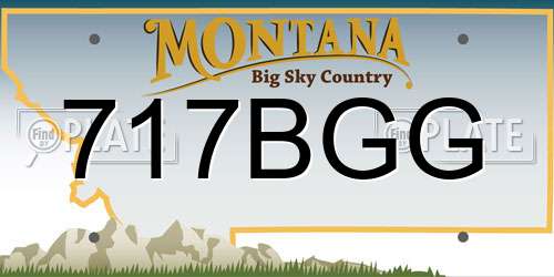 717BGG Montana License Plate