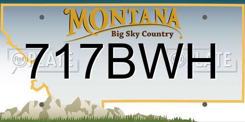 717BWH Montana License Plate