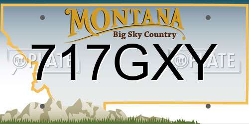 717GXY Montana License Plate