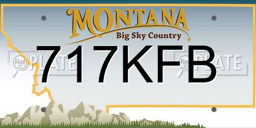 717KFB Montana License Plate
