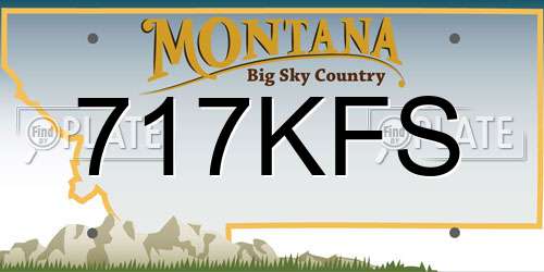 717KFS Montana License Plate