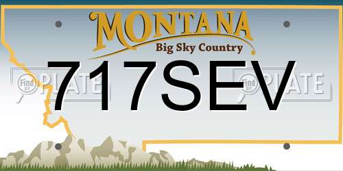 717SEV Montana License Plate
