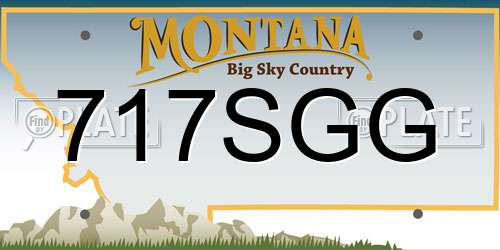 717SGG Montana License Plate