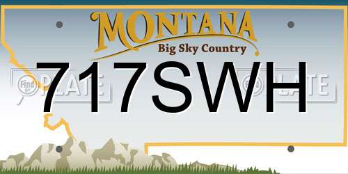 717SWH Montana License Plate