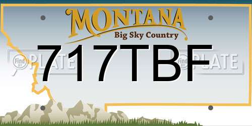 717TBF Montana License Plate