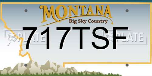 717TSF Montana License Plate