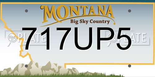 717UP5 Montana License Plate