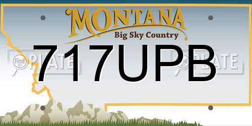 717UPB Montana License Plate