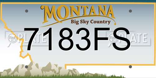 7183FS Montana License Plate